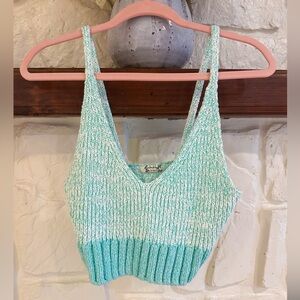 free people all day brami knit ribbed crop top NWOT
